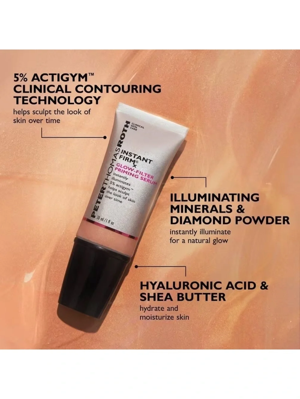 Peter Thomas Roth Instant FIRMx Glow Filter Priming Serum • Brand New in Box